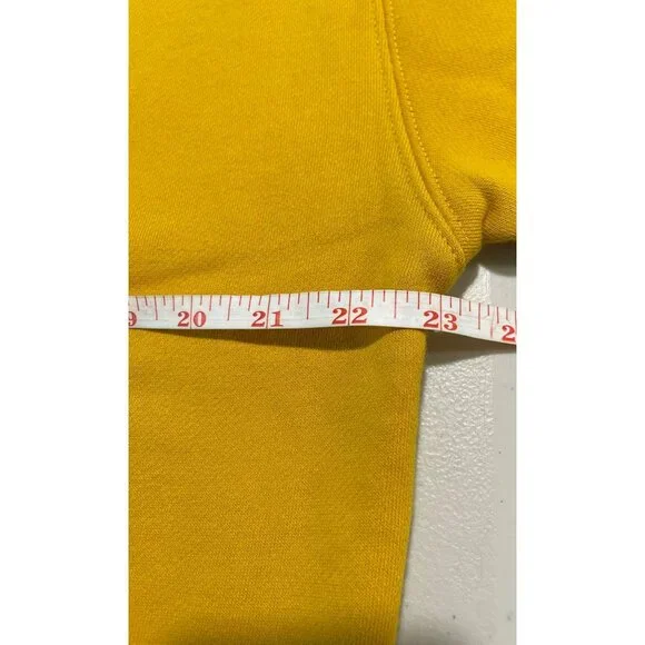 New Spiritual Gangster Small Mustard Yellow Crewneck Graphic Believe Sweatshirt - Picture 4 of 4